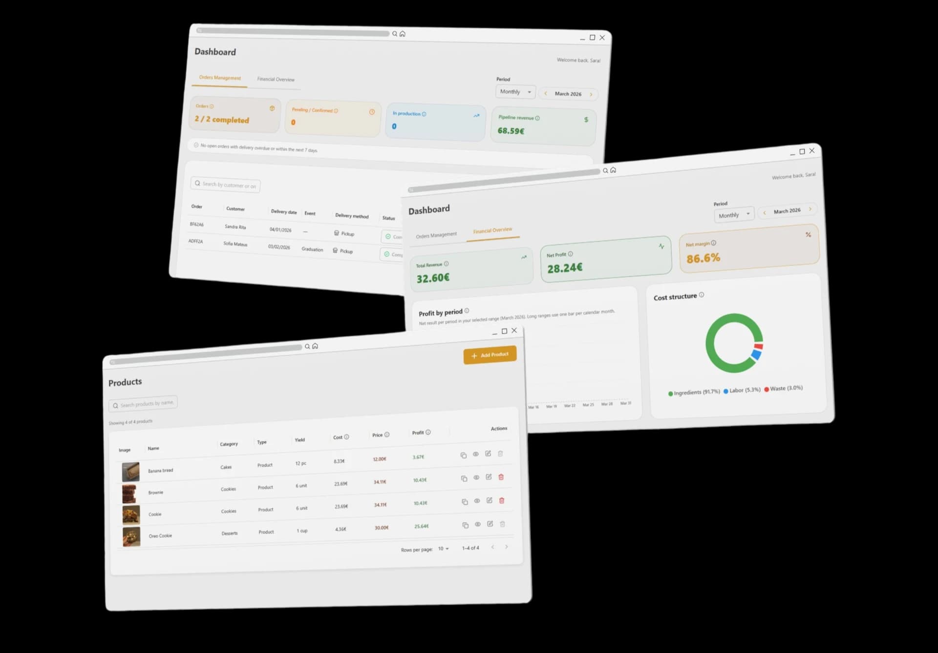 Sieve Studio Dashboard Mockup